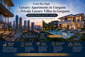 Mehr über den Artikel erfahren From Sky-High Luxury Apartments in Gurgaon to Private Luxury Villas in Gurgaon: Redefining Elite Living